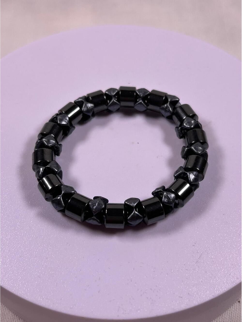 (#1268) - Hematite Magnetic Stretch Bracelet - New